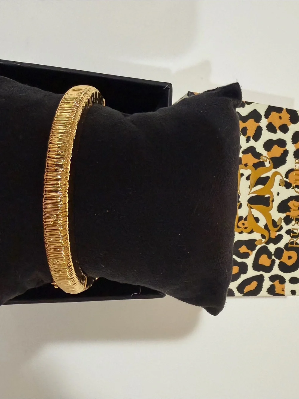 Rustic Cuff Gold Glitter Bangle